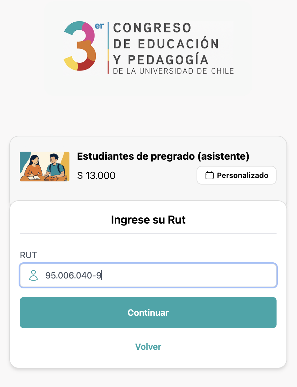 Carrito con descuentos aplicados: https://suscripciones.forpaywidget.com/widget?key=uchile-congresoeducacionypedagogia-dctohttps://suscripciones.forpaywidget.com/widget?key=uchile-congresoeducacionypedagogia-dcto